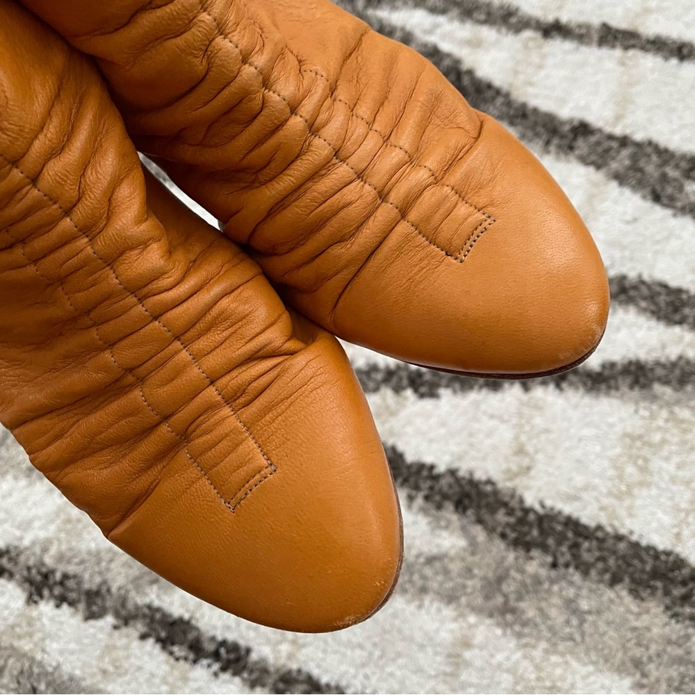 Zero + Maria Cornejo Mustard Block Heel Mules - Picture 7 of 10